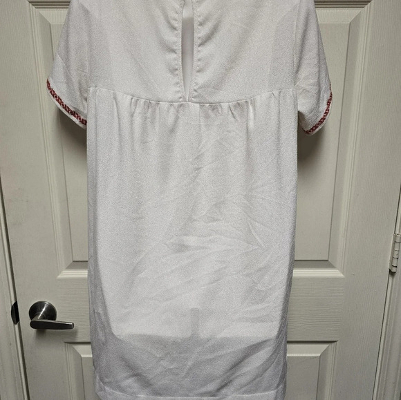Umgee Floral Embroidered A Line Tunic Dress White Womens Bohemian Size Small - Picture 5 of 9